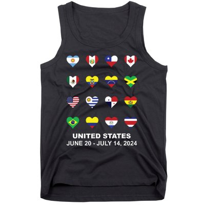 List Flag Of Countries In Copa United States Of America 2024 Tank Top