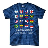 List Flag Of Countries In Copa United States Of America 2024 Tie-Dye T-Shirt