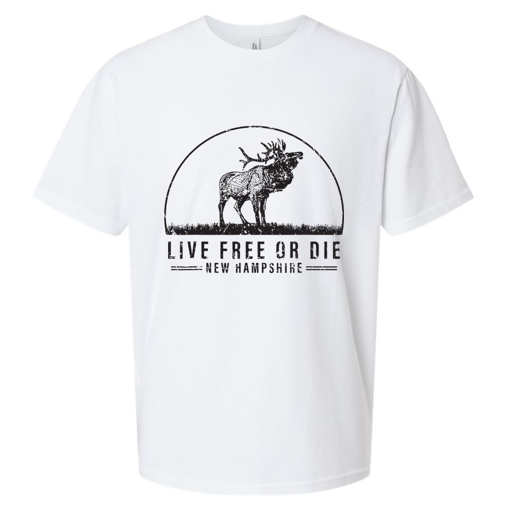 Live Free Or Die New Hampshire Nature Vintage Sueded Cloud Jersey T-Shirt