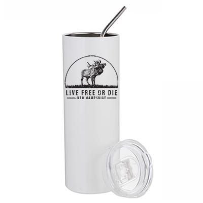 Live Free Or Die New Hampshire Nature Vintage Stainless Steel Tumbler