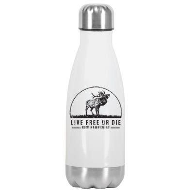 Live Free Or Die New Hampshire Nature Vintage Stainless Steel Insulated Water Bottle