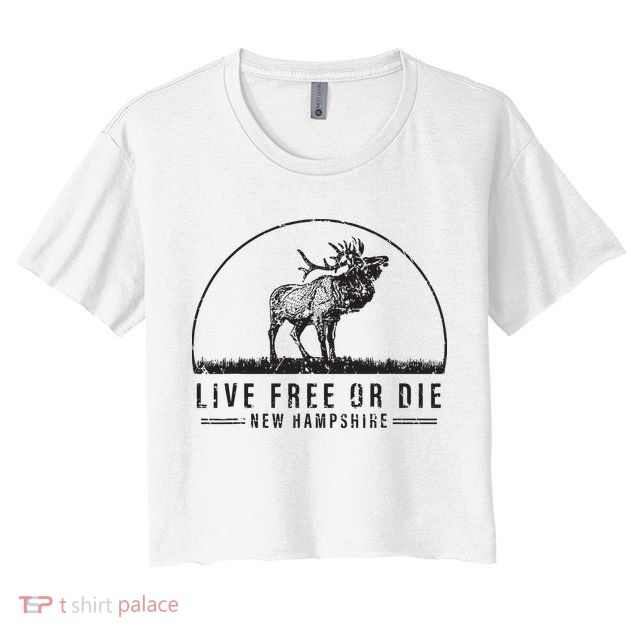 Live Free Or Die New Hampshire Nature Vintage Crop Top