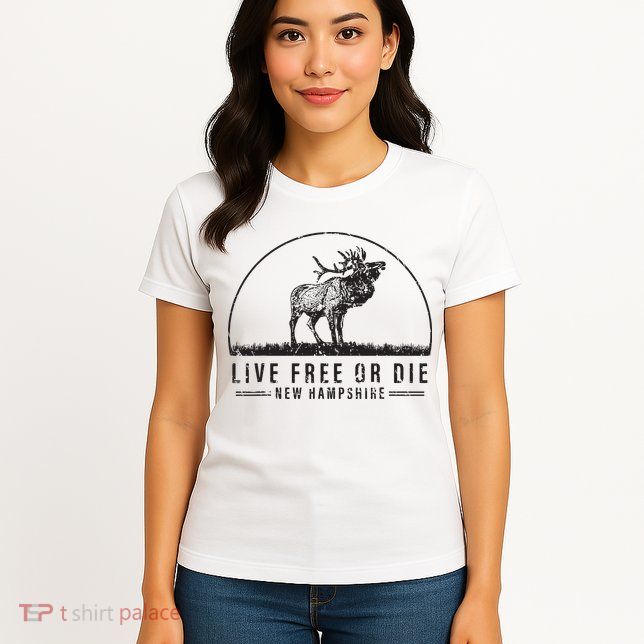 Live Free Or Die New Hampshire Nature Vintage Womens T-Shirt