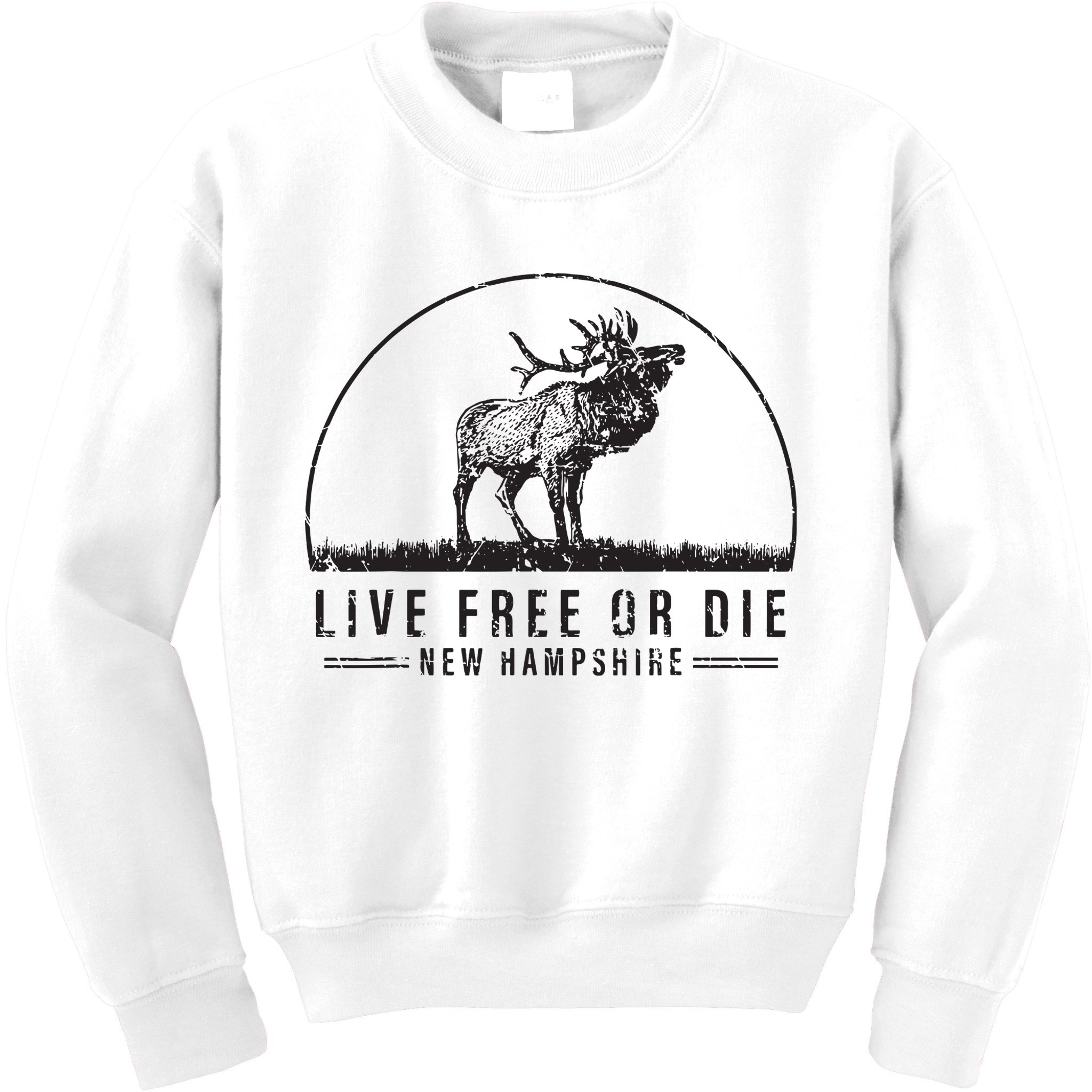 Live Free Or Die New Hampshire Nature Vintage Kids Sweatshirt
