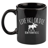 Live Free Or Die New Hampshire 11oz C Handle Ceramic Mug