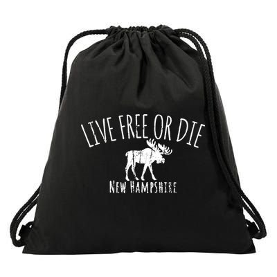 Live Free Or Die New Hampshire Drawstring Bag