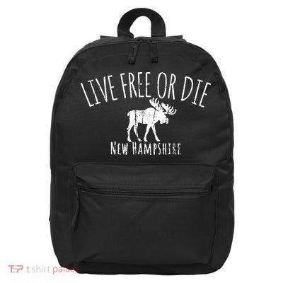 Live Free Or Die New Hampshire 16 in Basic Backpack
