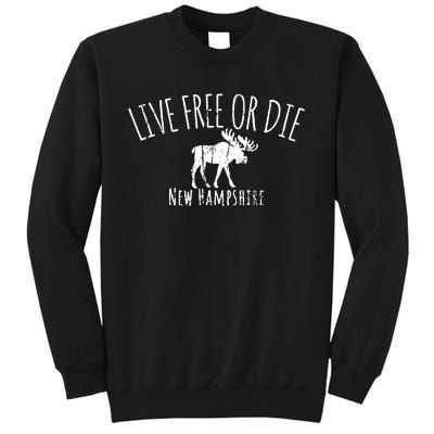 Live Free Or Die New Hampshire Tall Sweatshirt