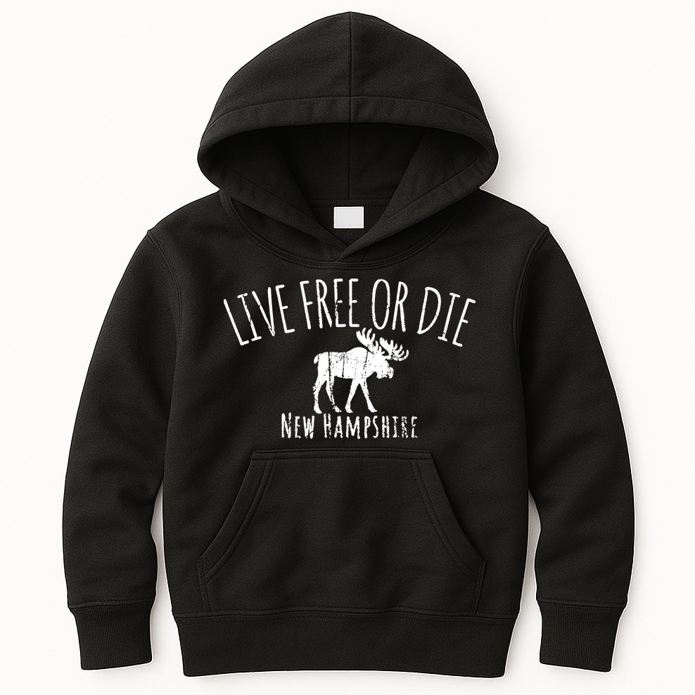 Live Free Or Die New Hampshire Kids Hoodie