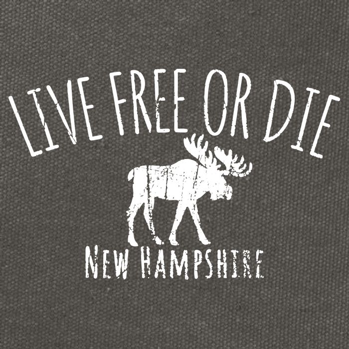 Live Free Or Die New Hampshire Cotton Canvas Backpack