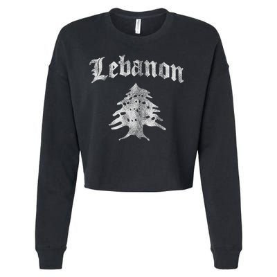 Lebanese Flag Of Lebanon Souvenir Cropped Pullover Crew