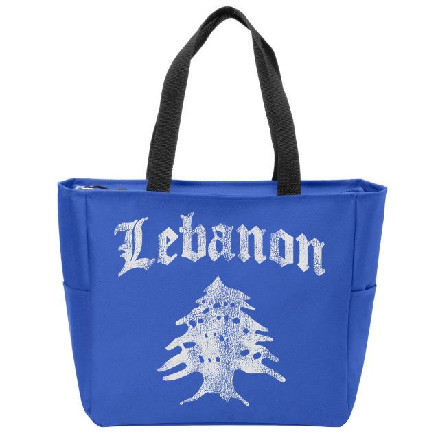 Lebanese Flag Of Lebanon Souvenir Zip Tote Bag