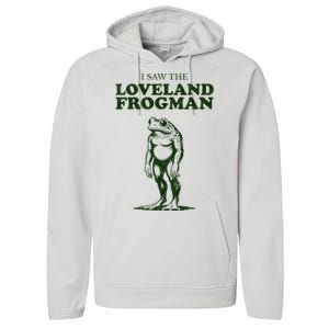 Loveland Frogman Ohio Tourist Visitor Performance Fleece Hoodie