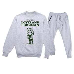 Loveland Frogman Ohio Tourist Visitor Premium Crewneck Sweatsuit Set