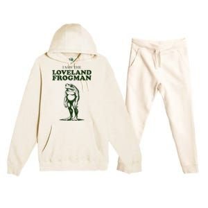 Loveland Frogman Ohio Tourist Visitor Premium Hooded Sweatsuit Set