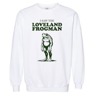 Loveland Frogman Ohio Tourist Visitor Garment-Dyed Sweatshirt