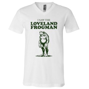 Loveland Frogman Ohio Tourist Visitor V-Neck T-Shirt