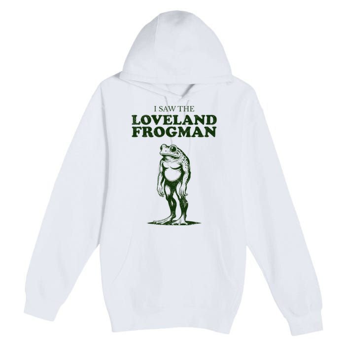 Loveland Frogman Ohio Tourist Visitor Premium Pullover Hoodie