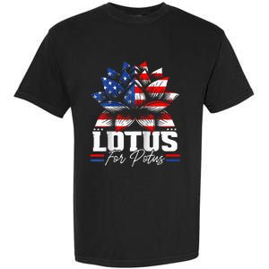 Lotus For Potus Kamala Harris For President Raglan Baseball Garment-Dyed Heavyweight T-Shirt