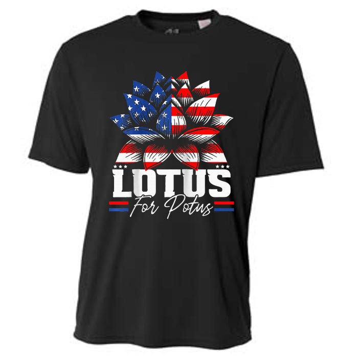 Lotus For Potus Kamala Harris For President Raglan Baseball Cooling Performance Crew T-Shirt