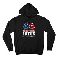 Lotus For Potus Kamala Harris For President Raglan Baseball Hoodie