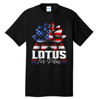 Lotus For Potus Kamala Harris For President Raglan Baseball Tall T-Shirt