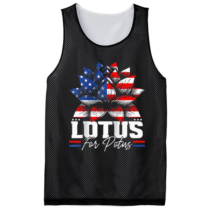 Lotus For Potus Kamala Harris For President Raglan Baseball Mesh Reversible Basketball Jersey Tank