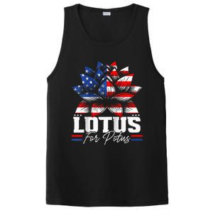 Lotus For Potus Kamala Harris For President Raglan Baseball PosiCharge Competitor Tank