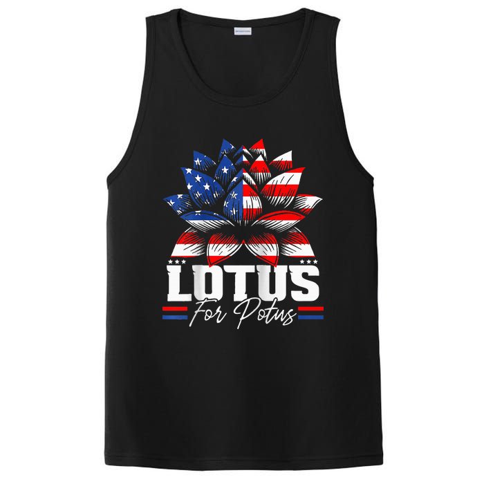 Lotus For Potus Kamala Harris For President Raglan Baseball PosiCharge Competitor Tank