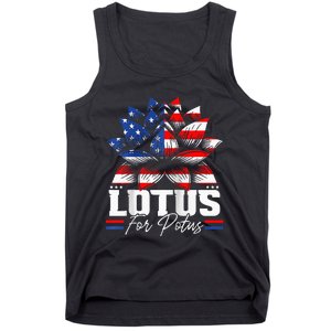 Lotus For Potus Kamala Harris For President Raglan Baseball Tank Top