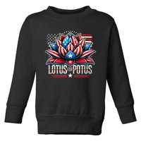 Lotus For Potus Kamala Harris 2024 President Trend Election Toddler Sweatshirt