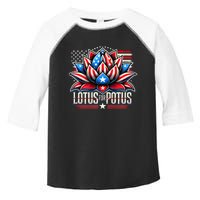 Lotus For Potus Kamala Harris 2024 President Trend Election Toddler Fine Jersey T-Shirt