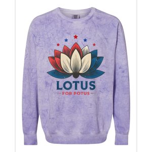 Lotus For Potus Kamala Harris 2024 Trend President Election Colorblast Crewneck Sweatshirt