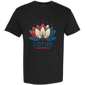 Lotus For Potus Kamala Harris 2024 Trend President Election Garment-Dyed Heavyweight T-Shirt