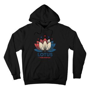 Lotus For Potus Kamala Harris 2024 Trend President Election Hoodie