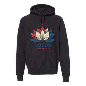 Lotus For Potus Kamala Harris 2024 Trend President Election Premium Hoodie