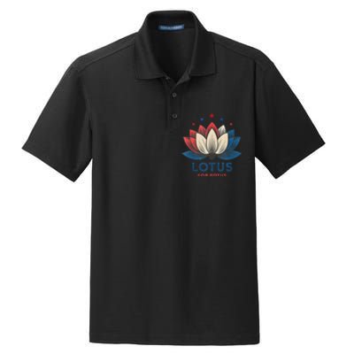 Lotus For Potus Kamala Harris 2024 Trend President Election Dry Zone Grid Polo