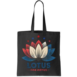 Lotus For Potus Kamala Harris 2024 Trend President Election Tote Bag