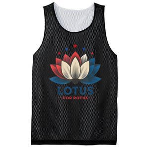 Lotus For Potus Kamala Harris 2024 Trend President Election Mesh Reversible Basketball Jersey Tank