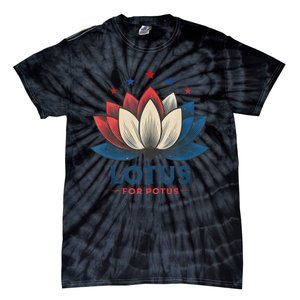 Lotus For Potus Kamala Harris 2024 Trend President Election Tie-Dye T-Shirt