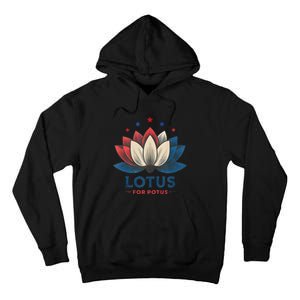 Lotus For Potus Kamala Harris 2024 Trend President Election Tall Hoodie