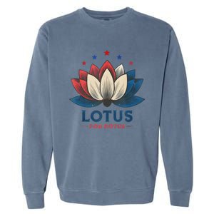 Lotus For Potus Kamala Harris 2024 Trend President Election Garment-Dyed Sweatshirt