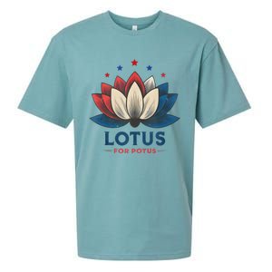 Lotus For Potus Kamala Harris 2024 Trend President Election Sueded Cloud Jersey T-Shirt