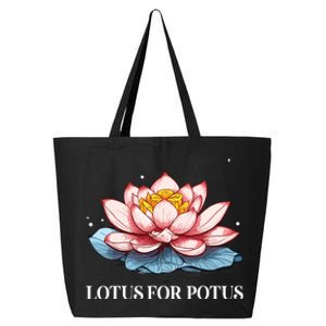 Lotus For Potus Kamala Harris President Campaign 2024 25L Jumbo Tote