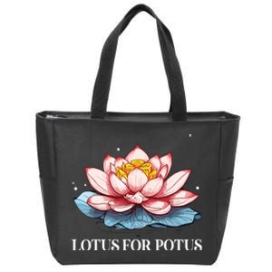 Lotus For Potus Kamala Harris President Campaign 2024 Zip Tote Bag