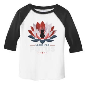 Lotus For Potus Kamala Harris 2024 Less Cat Ladies Great Gift Toddler Fine Jersey T-Shirt