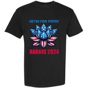 Lotus For Potus Harris 2024 Garment-Dyed Heavyweight T-Shirt