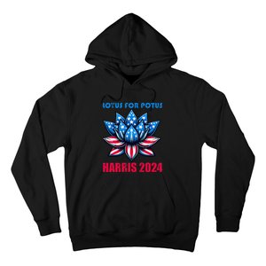 Lotus For Potus Harris 2024 Hoodie