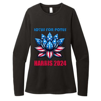 Lotus For Potus Harris 2024 Womens CVC Long Sleeve Shirt