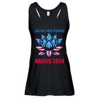 Lotus For Potus Harris 2024 Ladies Essential Flowy Tank